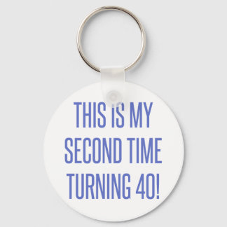 80th Birthday Gag Gift Key Ring