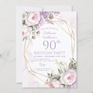 80th Birthday Garden Party Invite