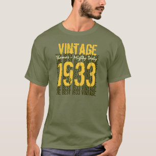 80th Birthday Gift Best 1933 Vintage T-Shirt