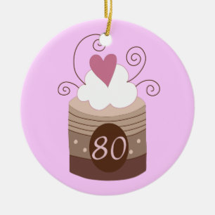 80th Birthday Gift Ideas For Her Ceramic Tree Decoration