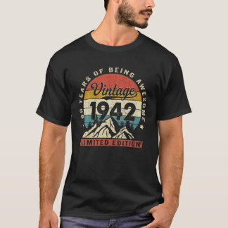 80Th Birthday Gift Vintage 1942 Limited Edition 80 T-Shirt