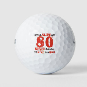 80th Birthday Humour Attitude Golf Balls