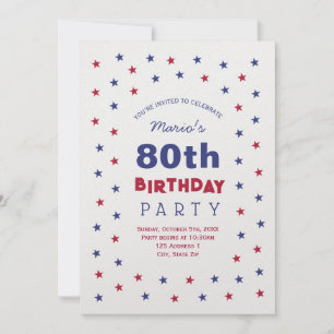 80th Birthday Invitation