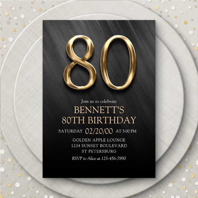 80th Birthday Invitation (Creator Uploaded)