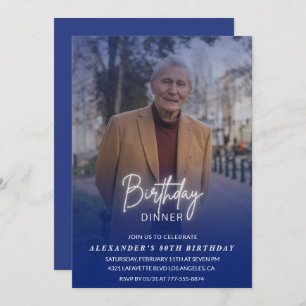 80th birthday invitation Birthday Dinner Photo Men