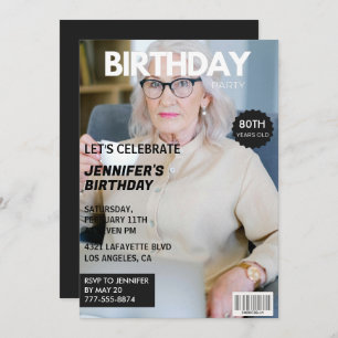80th birthday invitations for her Magazine Cover