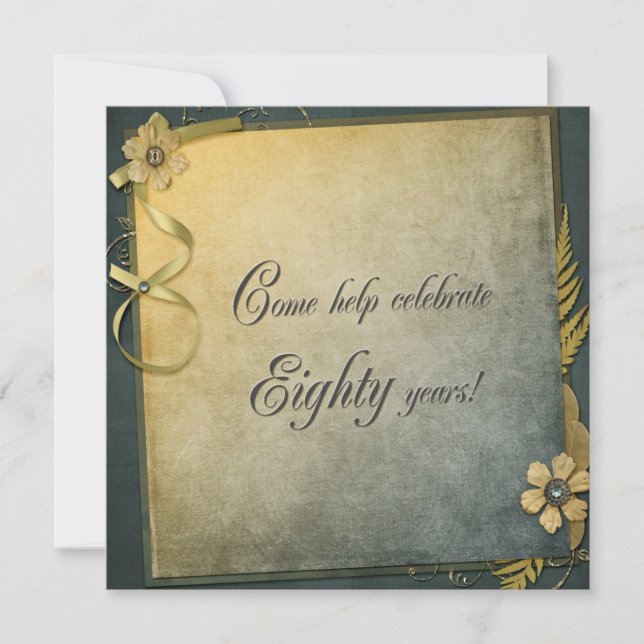 80th Birthday Invite (Front)