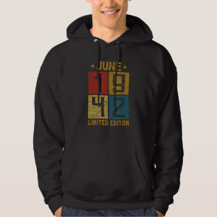 80th Birthday June 1942 Born In 1942 80 Yrs Old Bd Hoodie