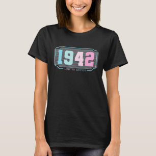 80th Birthday Ladies Mens 80 Years 1942 42 T-Shirt