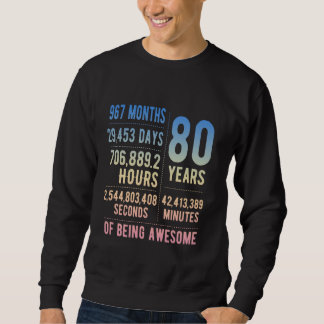 80th Birthday Men & Women Funny 80 Years Old Sweatshirt