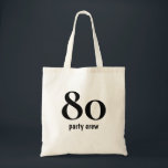 80th Birthday Men's Basic T-Shirt Tote Bag<br><div class="desc">80th Birthday</div>