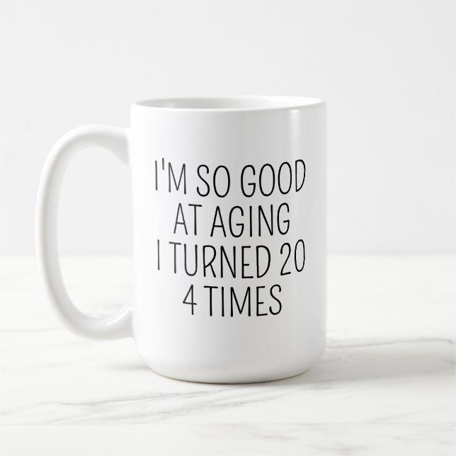 80th Birthday Mug, 80th Birthday Gift, 80 year old Coffee Mug (Left)