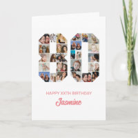 80th Birthday Number 80 Photo Collage Personalised