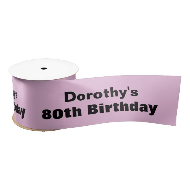 80th Birthday or ANY YEAR Custom Colour G08 PINK Satin Ribbon (Spool)