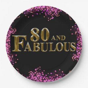 80th Birthday  Paper Plate