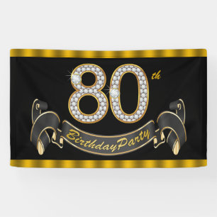 80th Birthday Party Banner