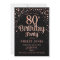 80th Birthday Party - Black & Rose Gold