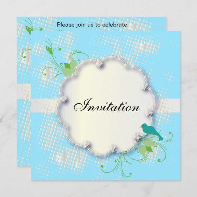 80th Birthday Party | DIY Text Invitation (Front/Back)