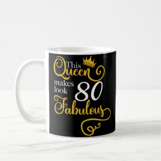 80Th Birthday Party Gift Ideas Grandma Mum 80 Fabu Coffee Mug