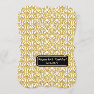 80th Birthday Party Glam Great Gatsby Style Invitation