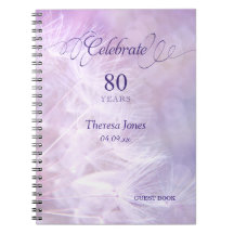 80th Birthday Party Guest Book Notebook