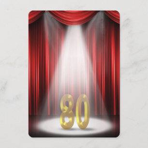 80th Birthday Party Invitation