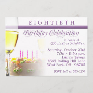 80th Birthday Party Invitation