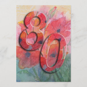 80th Birthday Party Invitation