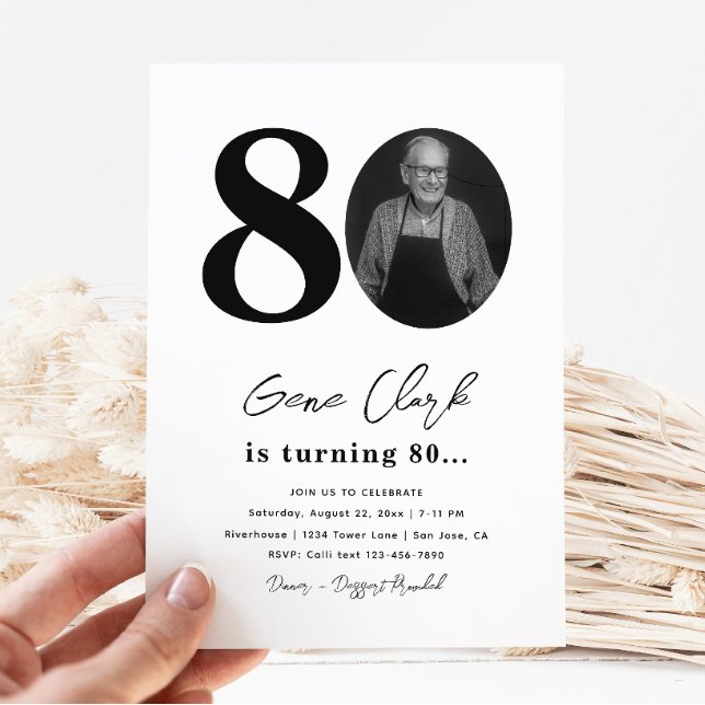 80th Birthday Party Invitation | 80th Birthday
