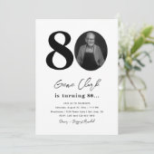 80th Birthday Party Invitation | 80th Birthday (Standing Front)