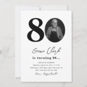 80th Birthday Party Invitation | 80th Birthday (Front)