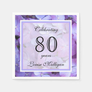 80th Birthday Party Paper Napkins