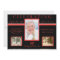 80th Birthday Party Tri Photo Invitations Red & Bl