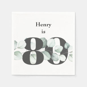 80th Birthday Personalised Cocktail Napkins