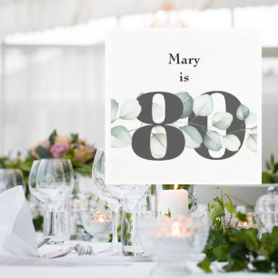80th Birthday Personalised Cocktail Napkins