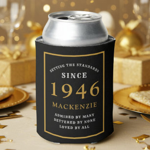 80th Birthday Personalised "Setting the Standards" Can Cooler