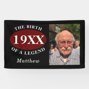 80th Birthday Photo Template Birth Of A Legend Banner
