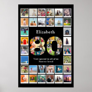 80th Birthday Photo Template Poster