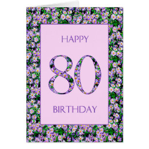 80th Birthday Purple Daisies