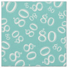80th  Birthday Random Number Pattern Teal 80