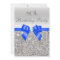 80th Birthday Silver Sequin Royal Blue Bow Diamond