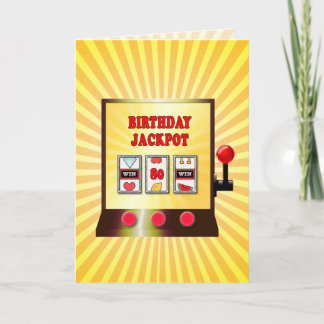 80th birthday slot machine card