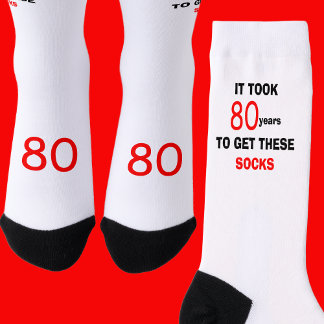 80th Birthday Socks Men Funny
