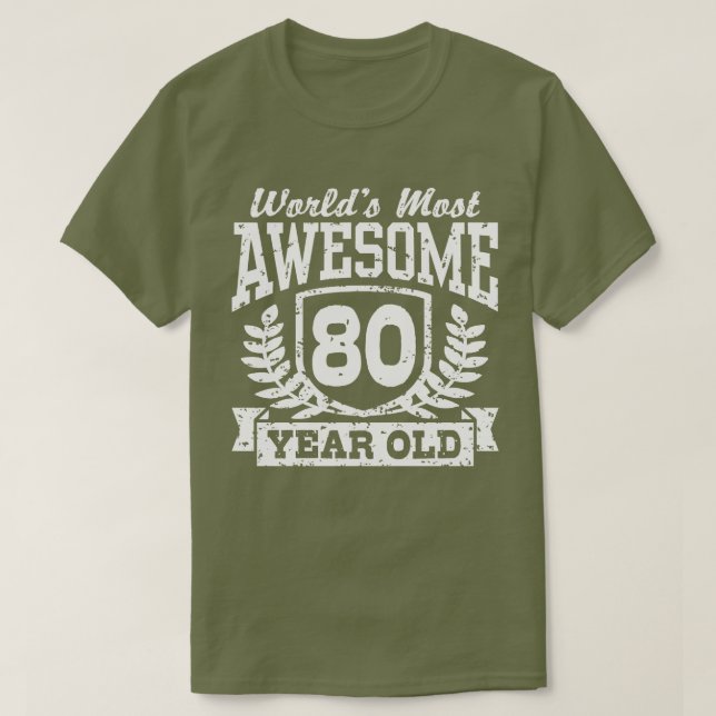 80th Birthday T-Shirt (Design Front)
