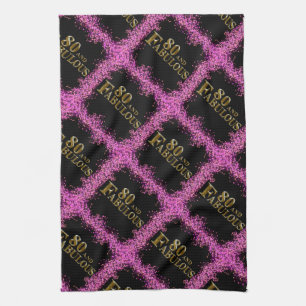 80th Birthday  Tea Towel