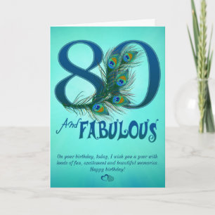 80th Birthday template Cards