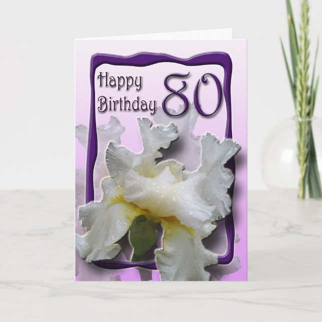 80th Birthday Wishes Birthday Card (Front)