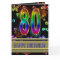 80th Birthday with rainbow bubbles and fireworks