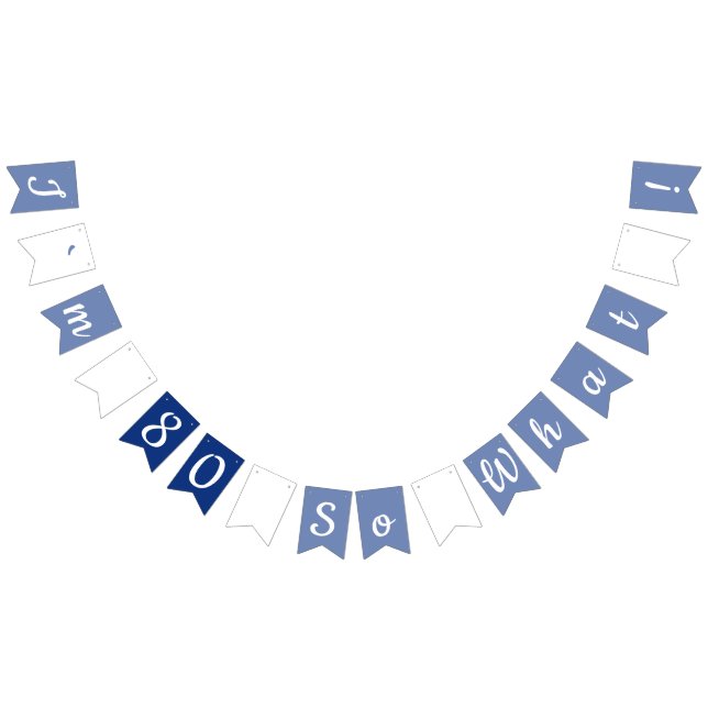 80th Funny and Motivational Birthday Party Bunting (All)