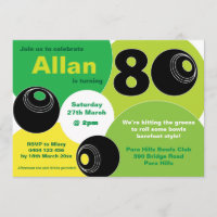 80th Lawn Bowls Barefoot Bowling Birthday